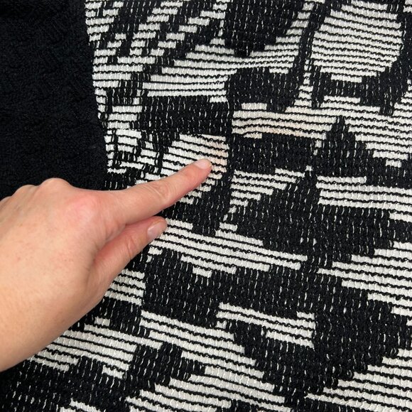 Missoni Spell it Out Mini Dress Y2K Black White Knit Sleeveless Shift Dress Sm - Picture 12 of 15